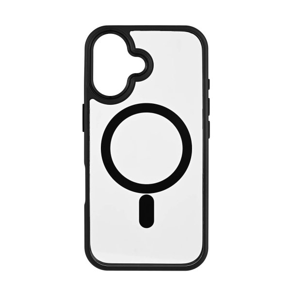 Onsala iPhone 16 -suojakuori, Bumper MagSeries, läpinäkyvä musta