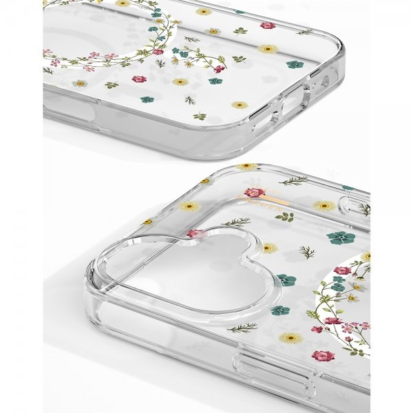 Ideal of Sweden iPhone 16 -suojakuori, Clear Case MagSafe Petite Floral