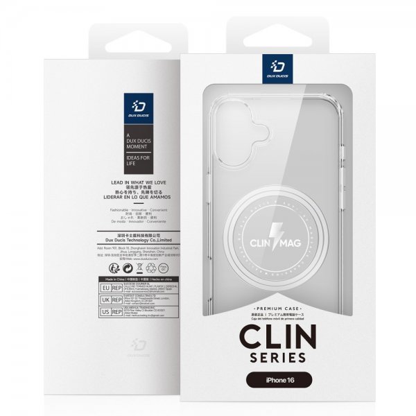 Dux Ducis iPhone 16 Suojakuori Clin Series MagSafe Läpinäkyvä