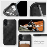 Spigen iPhone 16 -suojakuori Core Armor, mattamusta
