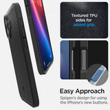 Spigen iPhone 16 -suojakuori Core Armor, mattamusta
