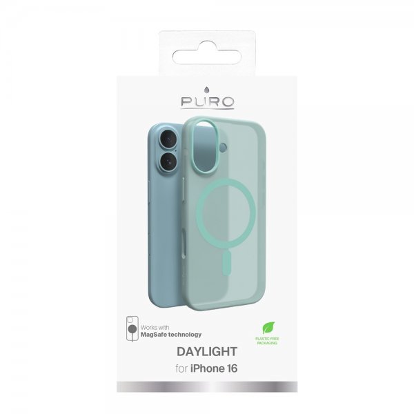 Puro iPhone 16 -suojakuori Daylight MagSafe, vihreä
