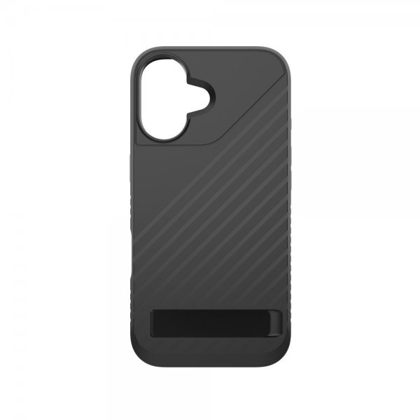 ZAGG iPhone 16 -suojakuori Denali Snap Kickstand Musta