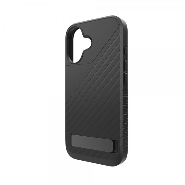 ZAGG iPhone 16 -suojakuori Denali Snap Kickstand Musta