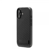 ZAGG iPhone 16 -suojakuori Denali Snap Kickstand Musta