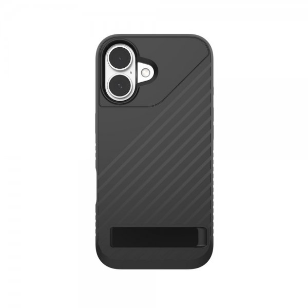 ZAGG iPhone 16 -suojakuori Denali Snap Kickstand Musta