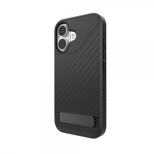 ZAGG iPhone 16 -suojakuori Denali Snap Kickstand Musta
