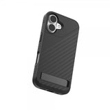 ZAGG iPhone 16 -suojakuori Denali Snap Kickstand Musta