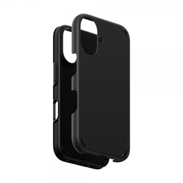 CARE by PanzerGlass iPhone 16 -suojakuori Double Defence, musta