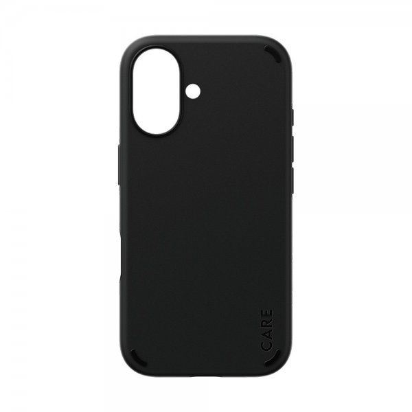 CARE by PanzerGlass iPhone 16 -suojakuori Double Defence, musta