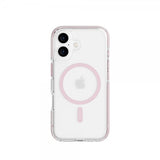 Tech21 iPhone 16 -kuori EvoCrystal MagSafe Pinkki