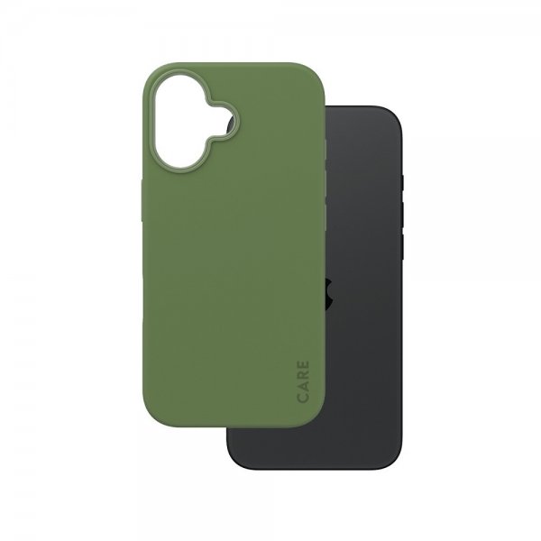 CARE by PanzerGlass iPhone 16 -suojakuori, tyylikäs MagSafe, vihreä