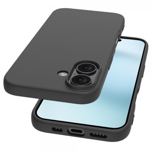 Nordic Covers iPhone 16 -kuori, Feather-sarja, Raven Black