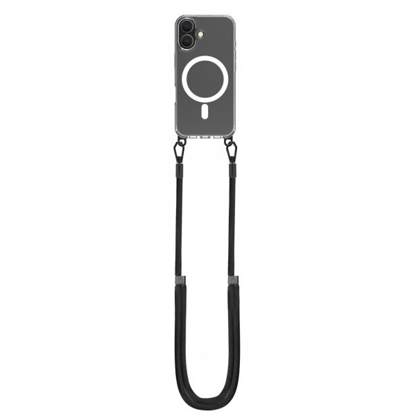 Celly iPhone 16 Freedom Necklace MagSafe -kuori, läpinäkyvä