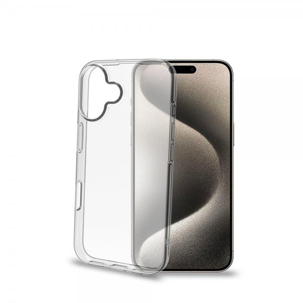 Celly iPhone 16 -suojakuori GELSKIN Läpinäkyvä