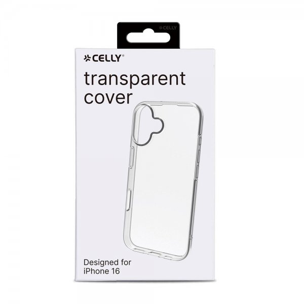 Celly iPhone 16 -suojakuori GELSKIN Läpinäkyvä