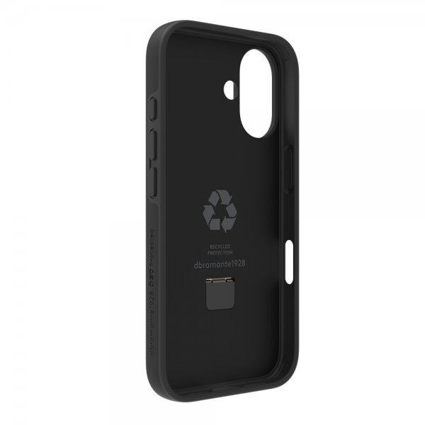 dbramante1928 iPhone 16 -kuori Iceland Ultra D3O MagSafe Kickstand, musta