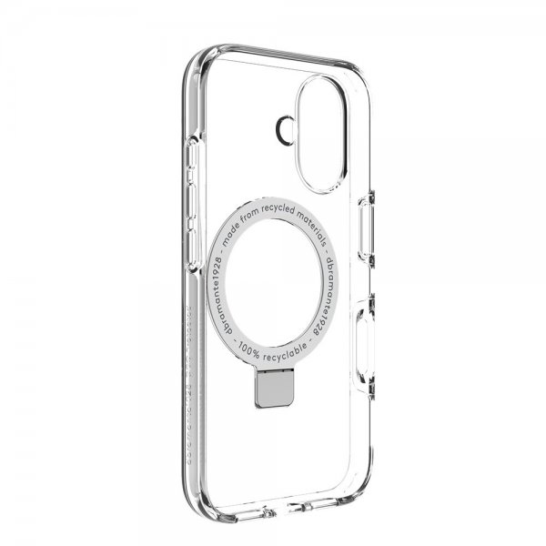 dbramante1928 iPhone 16 -suojakuori Iceland Ultra D3O MagSafe Kickstand, läpinäkyvä