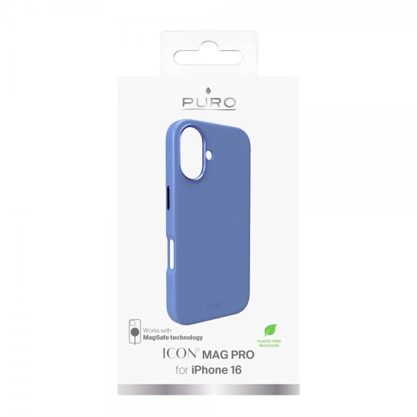Puro iPhone 16 -suojakuori ICON Mag Pro Sininen