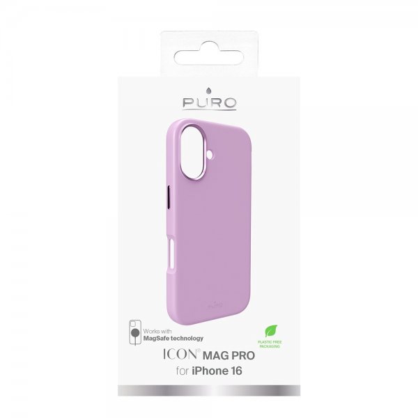 Puro iPhone 16 -suojakuori ICON Mag Pro vaaleanpunainen