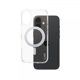 CARE by PanzerGlass iPhone 16 -suojakuori jalustalla MagSafe Silver