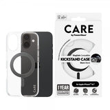 CARE by PanzerGlass iPhone 16 -suojakuori jalustalla MagSafe, musta