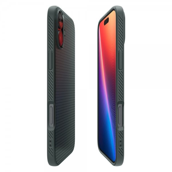 Spigen iPhone 16 Suojakuori Liquid Air Abyss Green