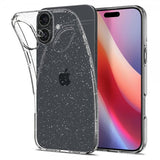 Spigen iPhone 16 -suojakuori Liquid Crystal Glitter Crystal Quartz