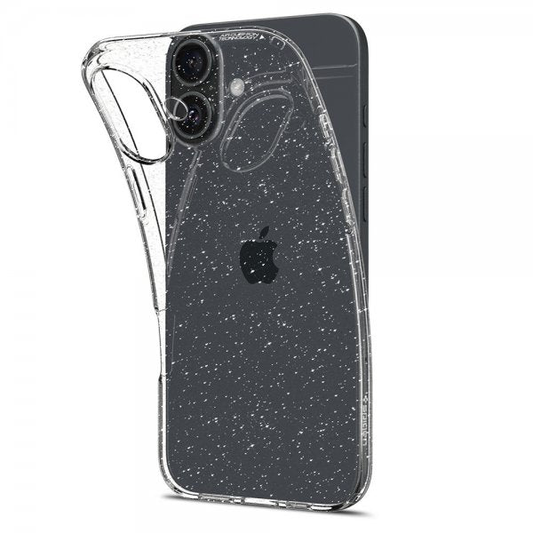 Spigen iPhone 16 -suojakuori Liquid Crystal Glitter Crystal Quartz