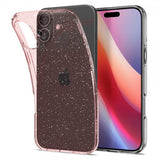 Spigen iPhone 16 Suojakuori Liquid Crystal Glitter Rose Quartz