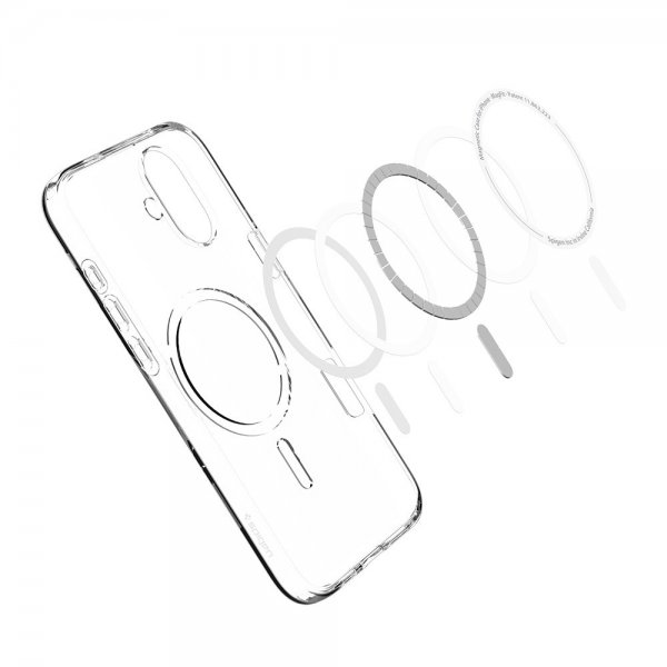 Spigen iPhone 16 Suojakuori Liquid Crystal MagFit Crystal Clear