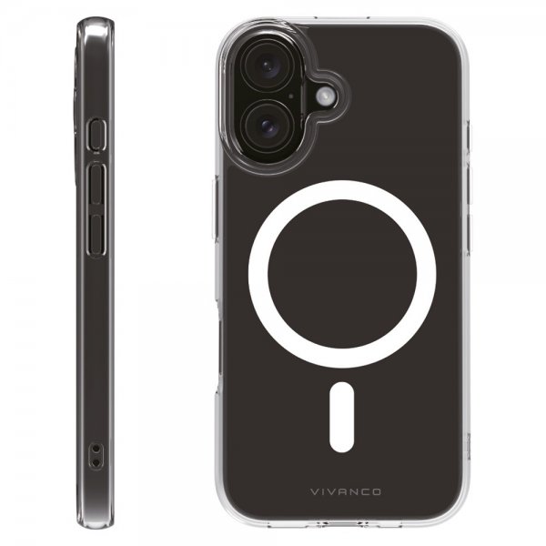 Vivanco iPhone 16 Suojakuori Mag Clear Läpinäkyvä
