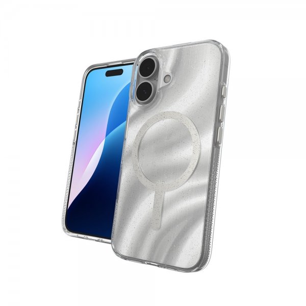 ZAGG iPhone 16 -suojakuori Milan Snap Swirl Glitter