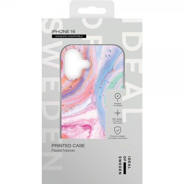 Ideal of Sweden iPhone 16 Suojakuori Printed Case MagSafe Pastel Marble