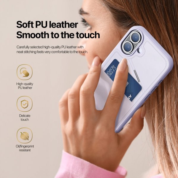 Dux Ducis iPhone 16 -suojakuori Rafi II Series MagSafe Liila