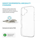Kiinteä iPhone 16 -kuori ReStory Transparent