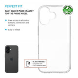 Kiinteä iPhone 16 -kuori ReStory Transparent