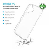 Kiinteä iPhone 16 -kuori ReStory Transparent