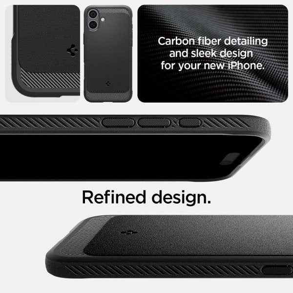 Spigen iPhone 16 -suojakuori Rugged Armor MagFit Matte Black