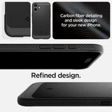 Spigen iPhone 16 -suojakuori Rugged Armor MagFit Matte Black