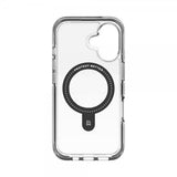 ZAGG iPhone 16 -suojakuori Santa Cruz Snap Ring Stand, musta
