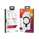 ZAGG iPhone 16 -suojakuori Santa Cruz Snap Ring Stand, musta