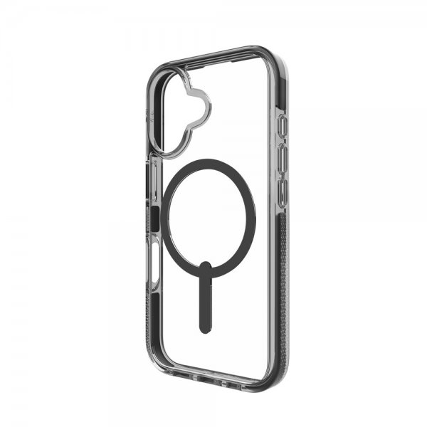 ZAGG iPhone 16 -suojakuori Santa Cruz Snap Musta