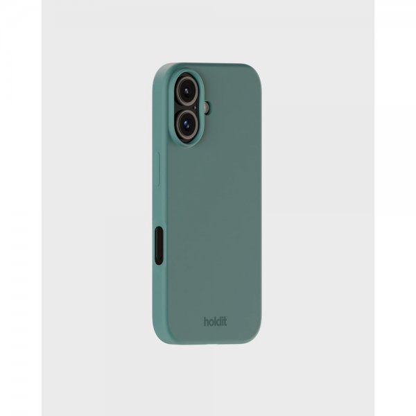 holdit iPhone 16 -silikonisuojakuori, sammalenvihreä