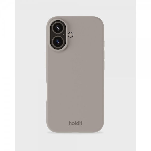 holdit iPhone 16 -silikonisuojakuori, Taupe