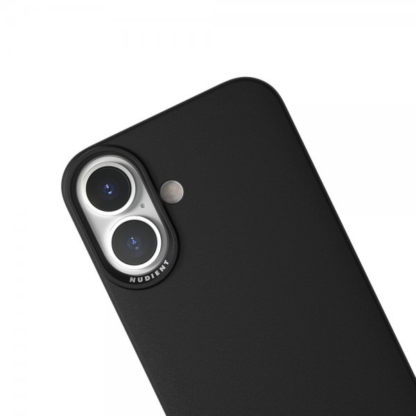 Nudient iPhone 16 Thin Case MagSafe Ink Black -suojakuori