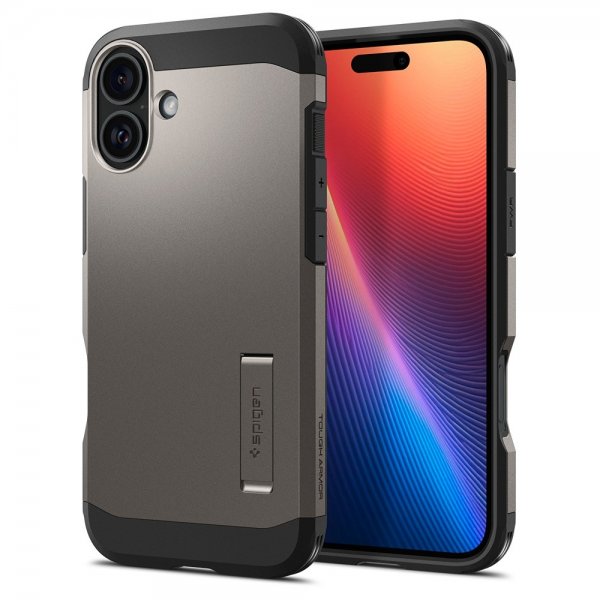 Spigen iPhone 16 Suojakuori Tough Armor MagFit Gunmetal