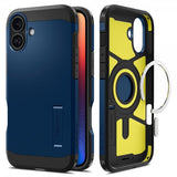 Spigen iPhone 16 -suojakuori Tough Armor MagFit Navy Blue
