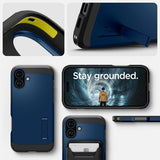 Spigen iPhone 16 -suojakuori Tough Armor MagFit Navy Blue