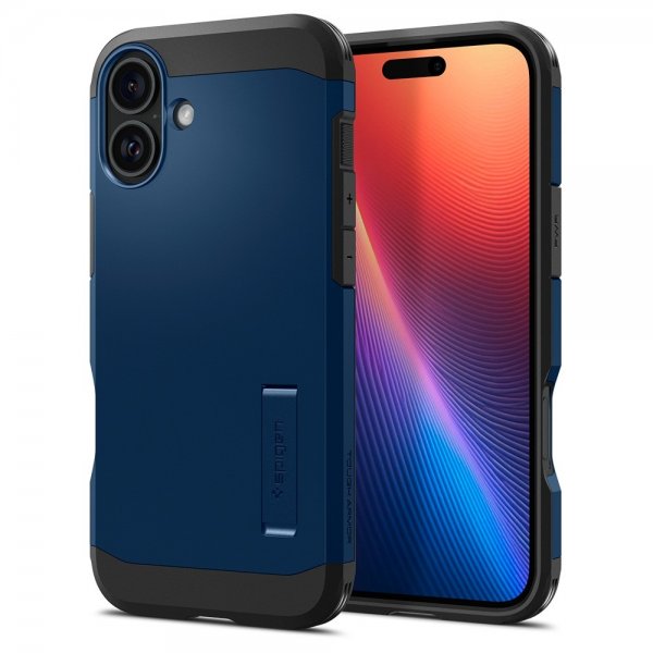Spigen iPhone 16 -suojakuori Tough Armor MagFit Navy Blue